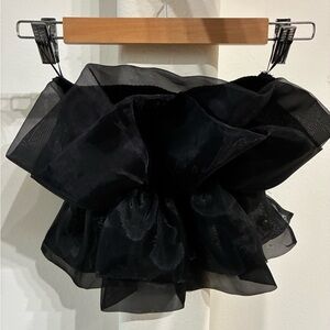 Zara Black Tulle Crop Top